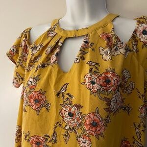Yellow floral dress as u wish size medium